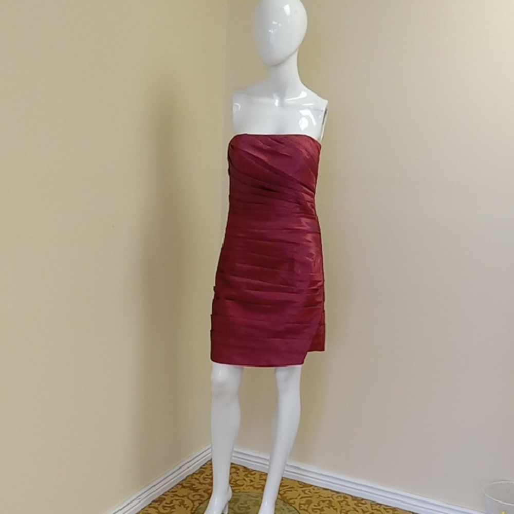 Pretty Maids Strapless Wine Dress